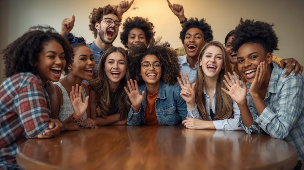 create-image-of-youth-in-a-group-of-seven-on-a-round-table-excited-about-their-academic-and-emotional-achievements-make-it-multicultural